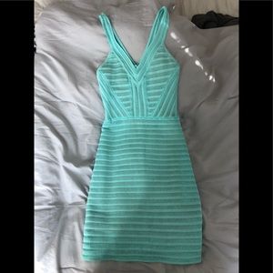 Bebe aqua dress